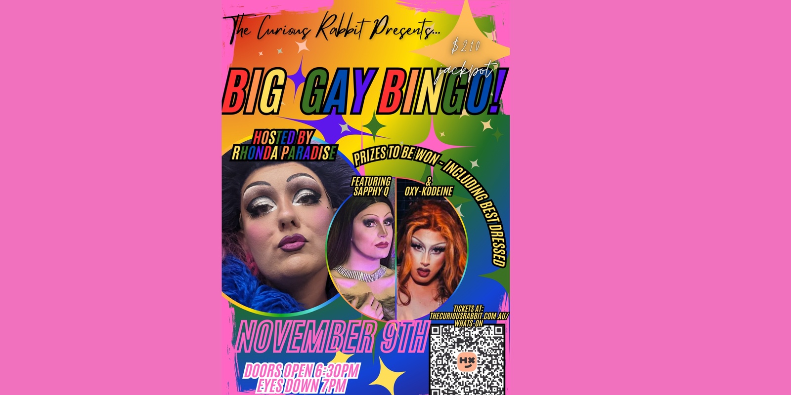 Banner image for Big Gay Bingo with Rhonda Paradise Sapphy Q and Oxy-Kodeine