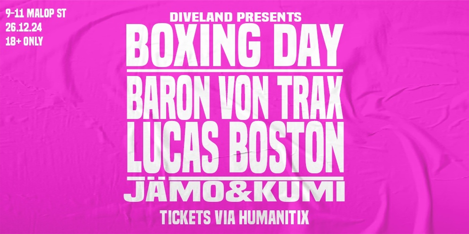 Banner image for DIVELAND PRESENTS: BOXING DAY 2024