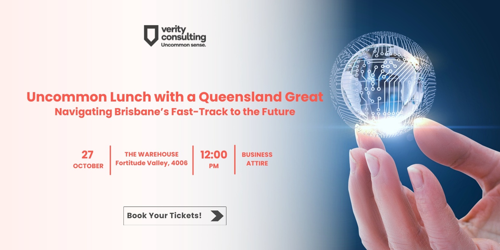 Banner image for Uncommon Lunch with a Queensland Great: Navigating Brisbane’s Fast-Track to the Future