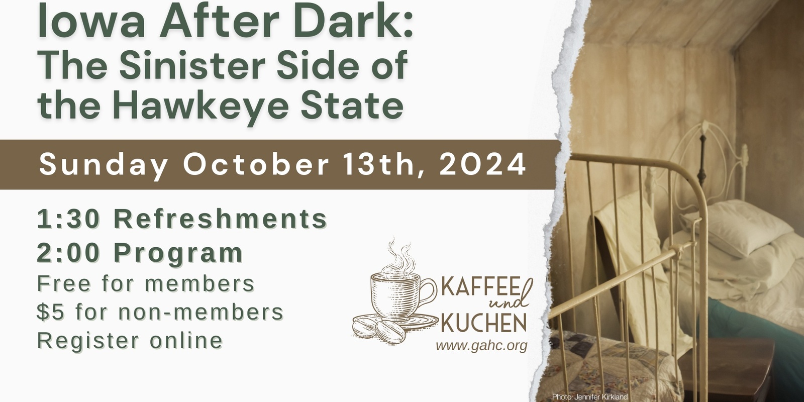 Banner image for Kaffee und Kuchen: Iowa After Dark