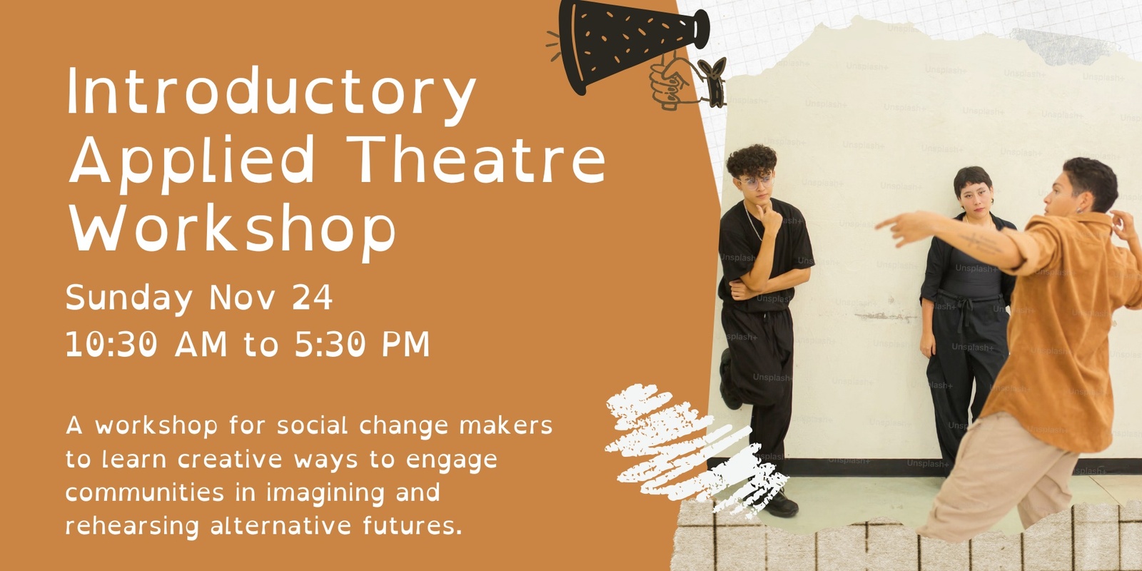 Banner image for Introductory Applied Theatre Workshop