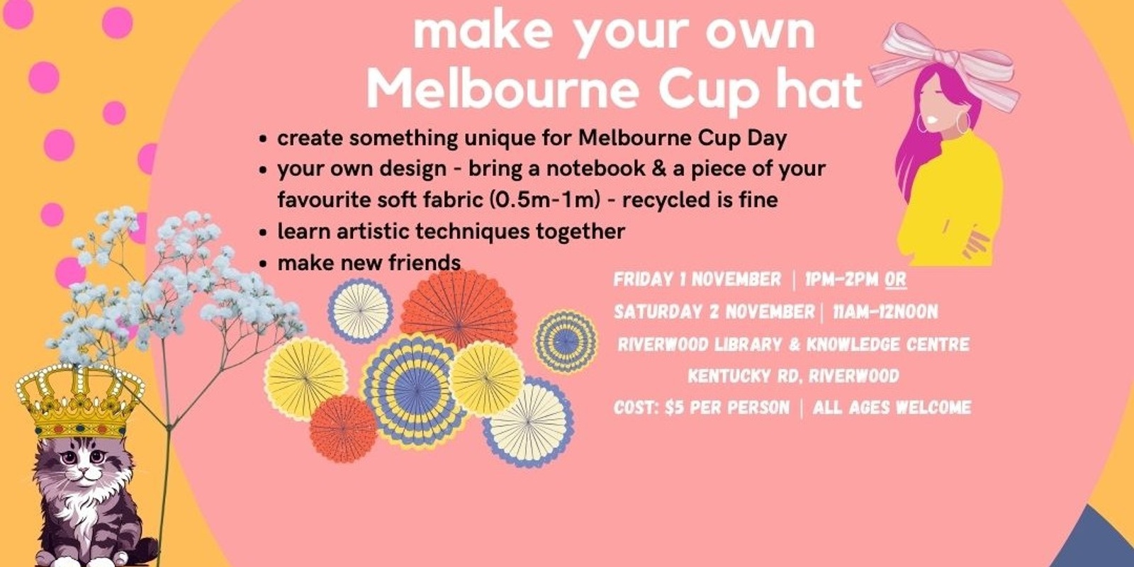 Banner image for Make Your Own Melbourne Cup Headwear