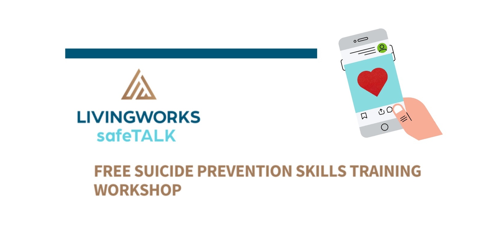 Banner image for SafeTALK - FREE Suicide Prevention Training 