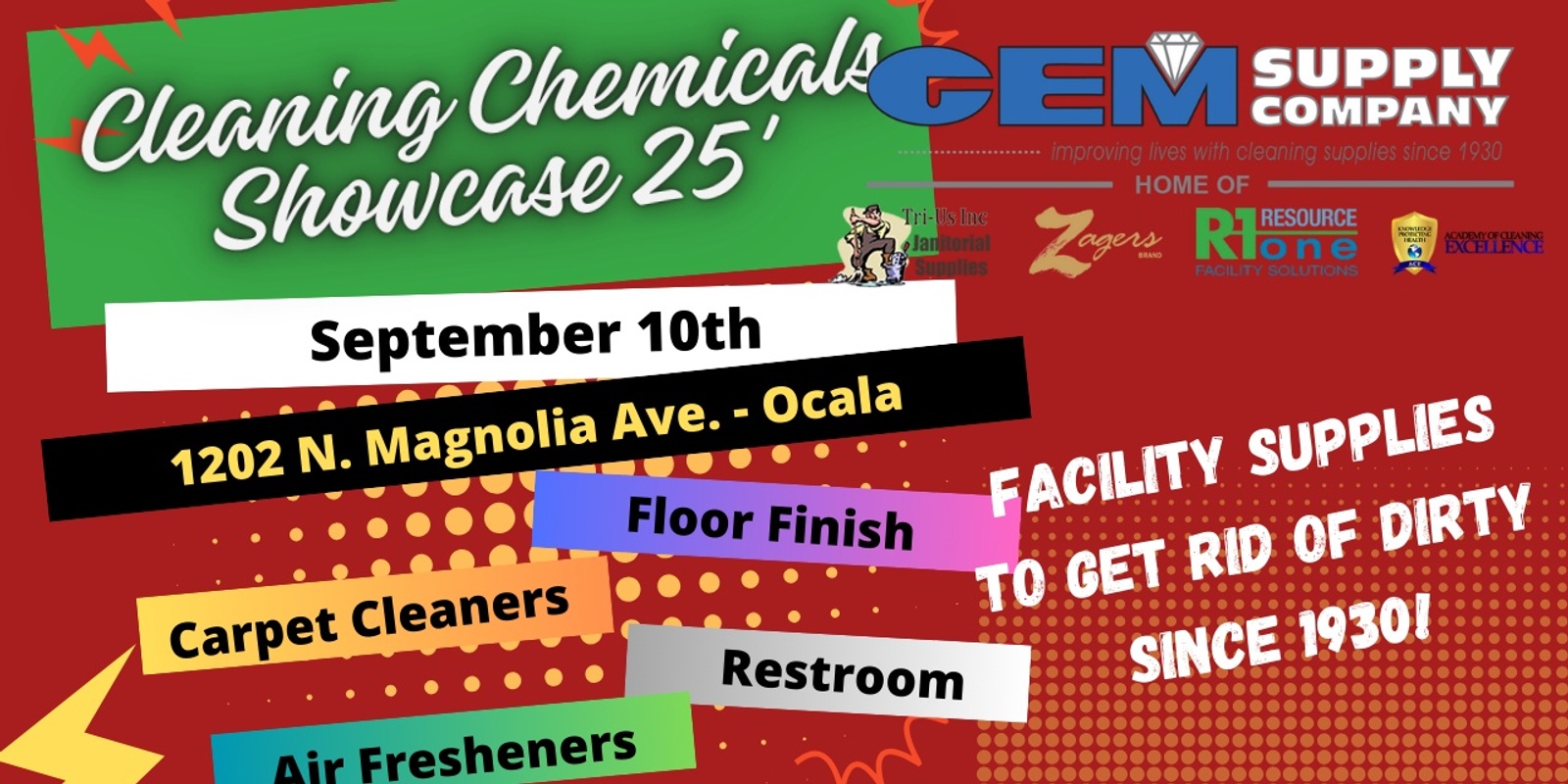 Banner image for GEM Supply Cleaning Chemicals Showcase * Ocala *  9.10.25 