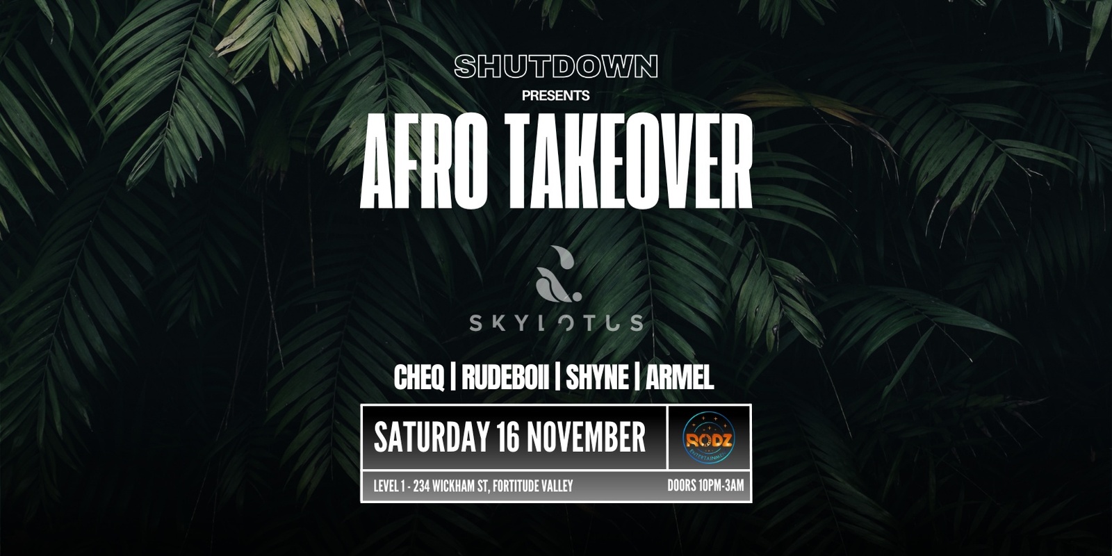 Banner image for AFRO TAKEOVER | NOV 16 SKY AND LOTUS 