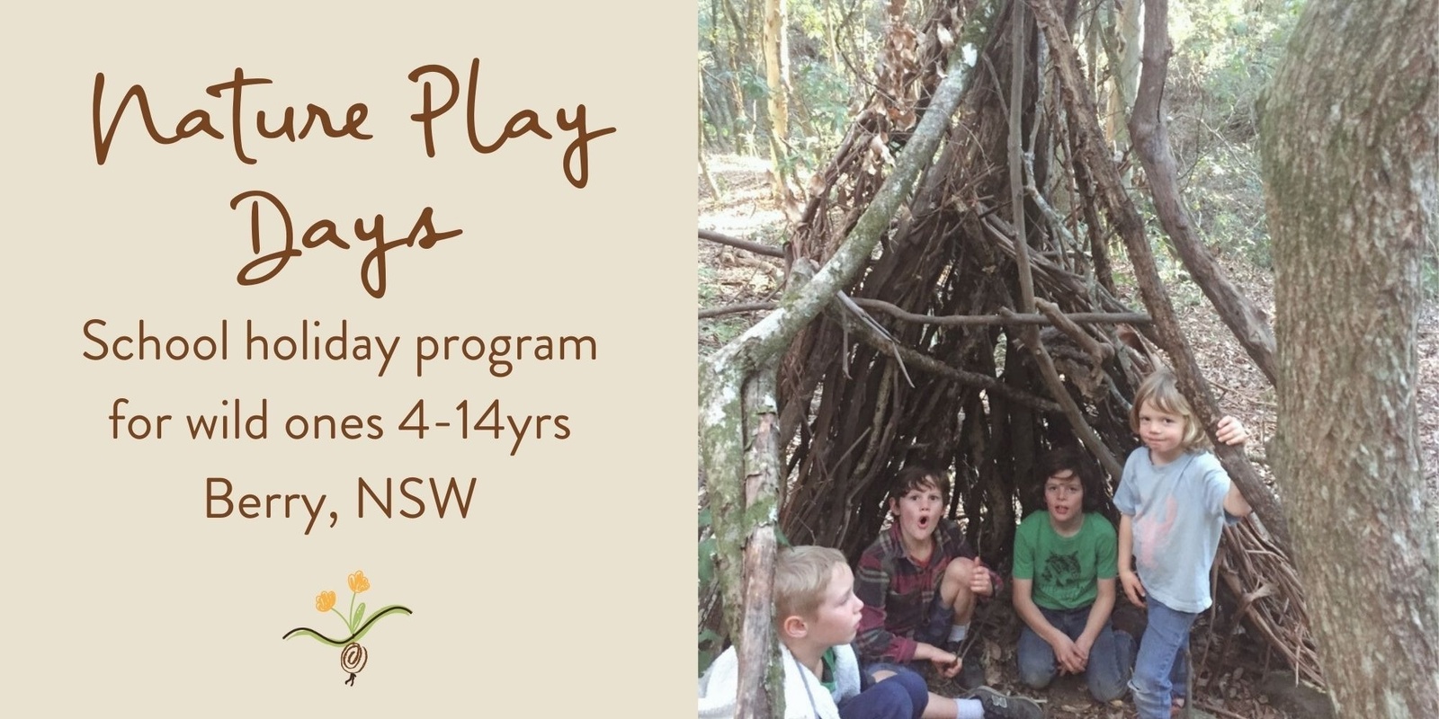 Banner image for Nature Play Days - school holiday outdoor recreation activities for children and young people (4-14yrs)