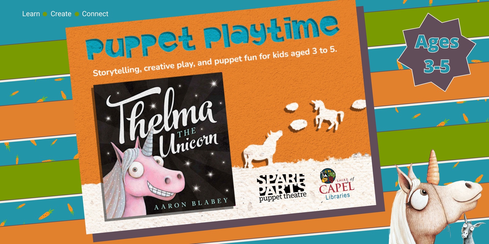 Banner image for Puppet Playtime - THELMA THE UNICORN