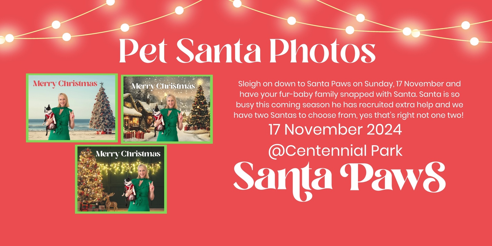 Banner image for 8am - 9am Pet Santa Photos -  Santa Paws Event 2024