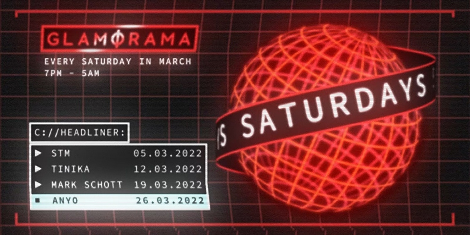 Banner image for Glamorama Saturdays - March 2022