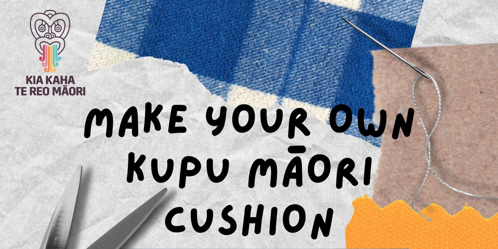 Banner image for Make your own kupu Māori cushion for Mahuru Māori!