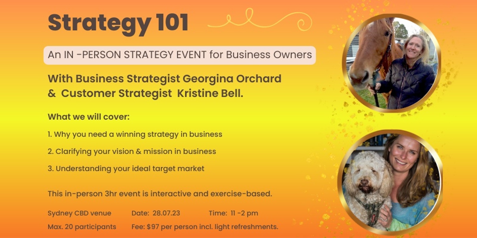 Banner image for Business & Customer Strategy 101 - in person event in Sydney CBD