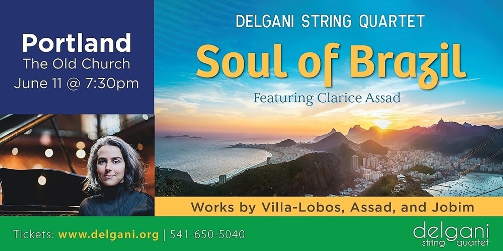 Banner image for Delgani String Quartet: Soul of Brazil Featuring Clarice Assad