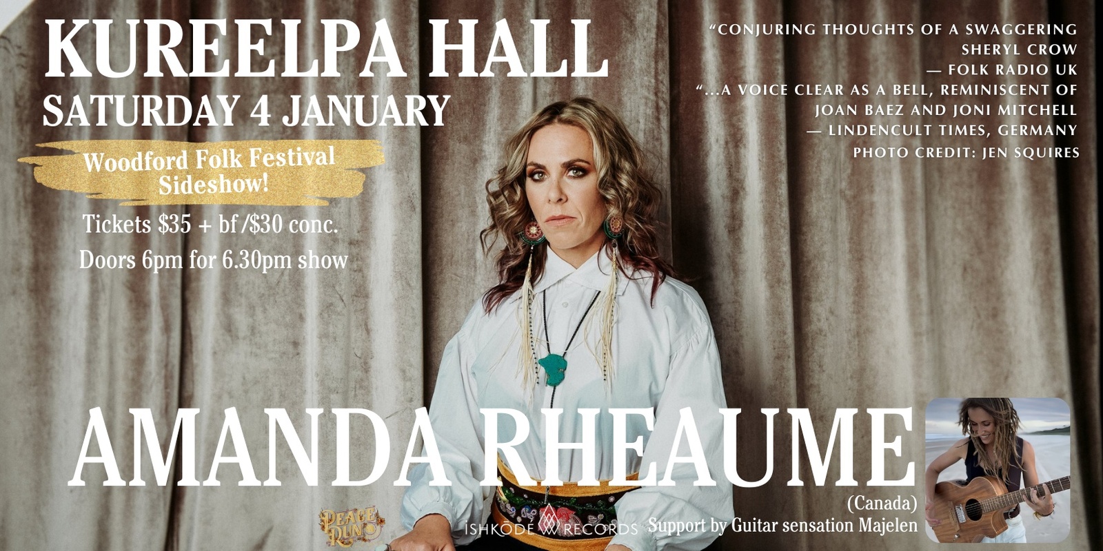 Banner image for Amanda Rheaume (Canada) and Majelen - Kureelpa Hall, Sunshine Coast