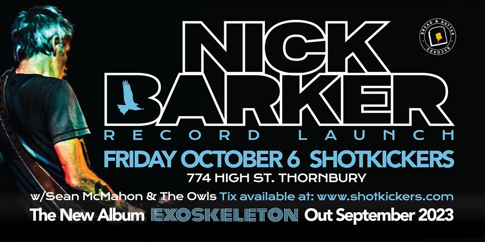 Banner image for Nick Barker "Exoskeleton" Album Launch @ Shotkickers