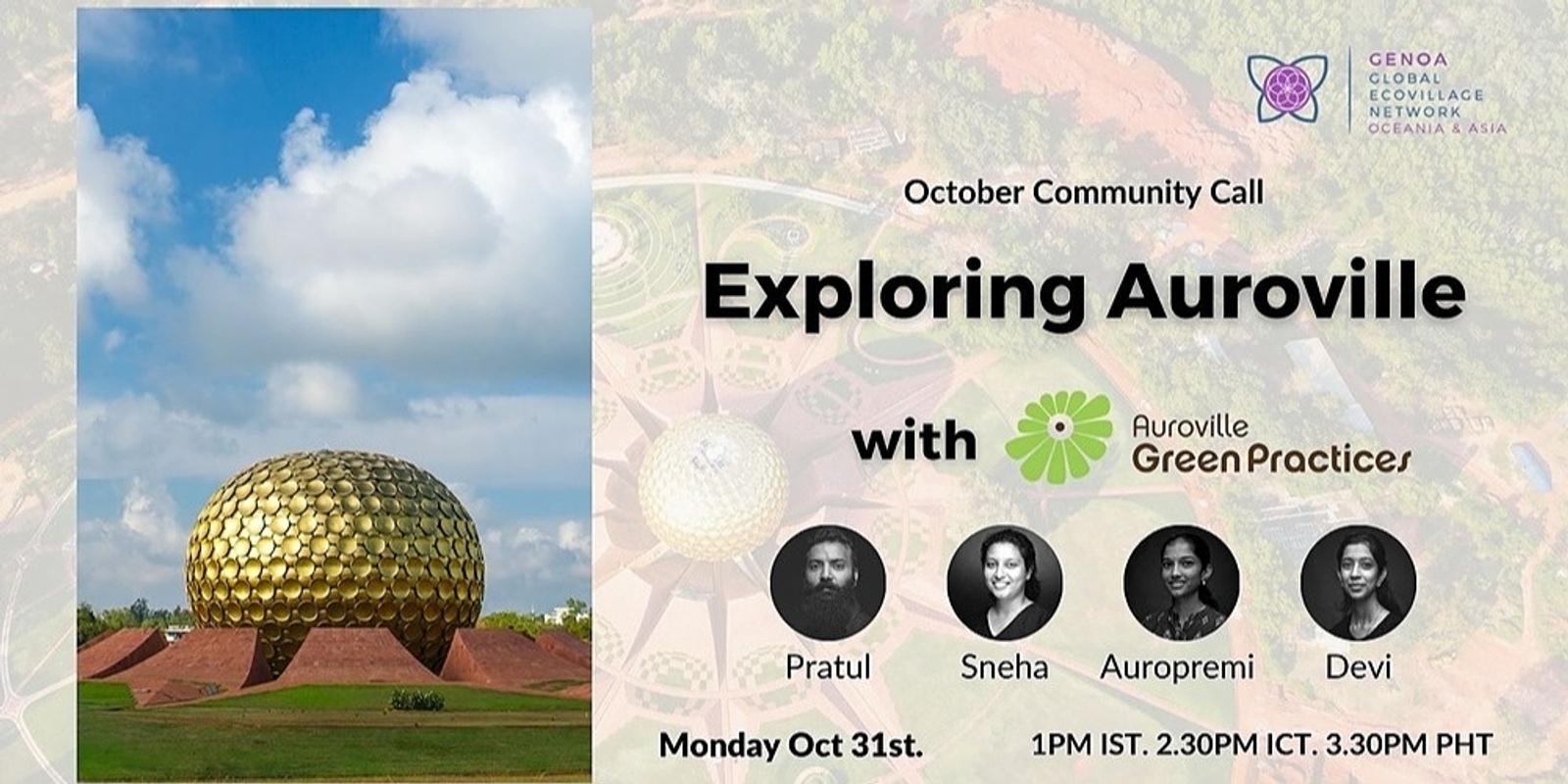 GENOA Community Call - Exploring Auroville with Auroville Green Practices