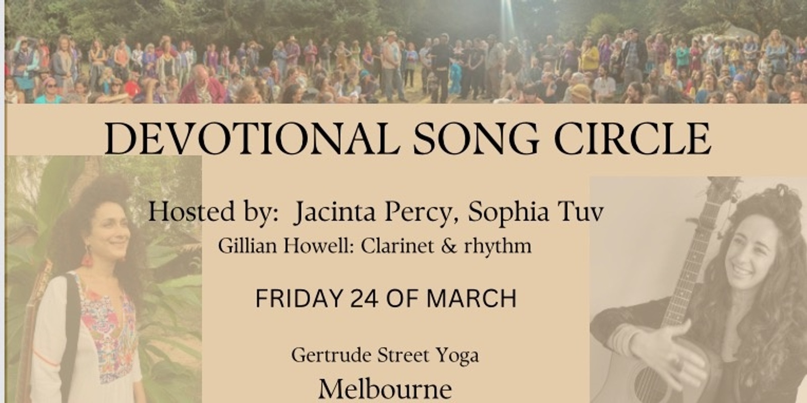 Banner image for Devotional Song Circle -with Jacinta Percy & Sophia Tuv 