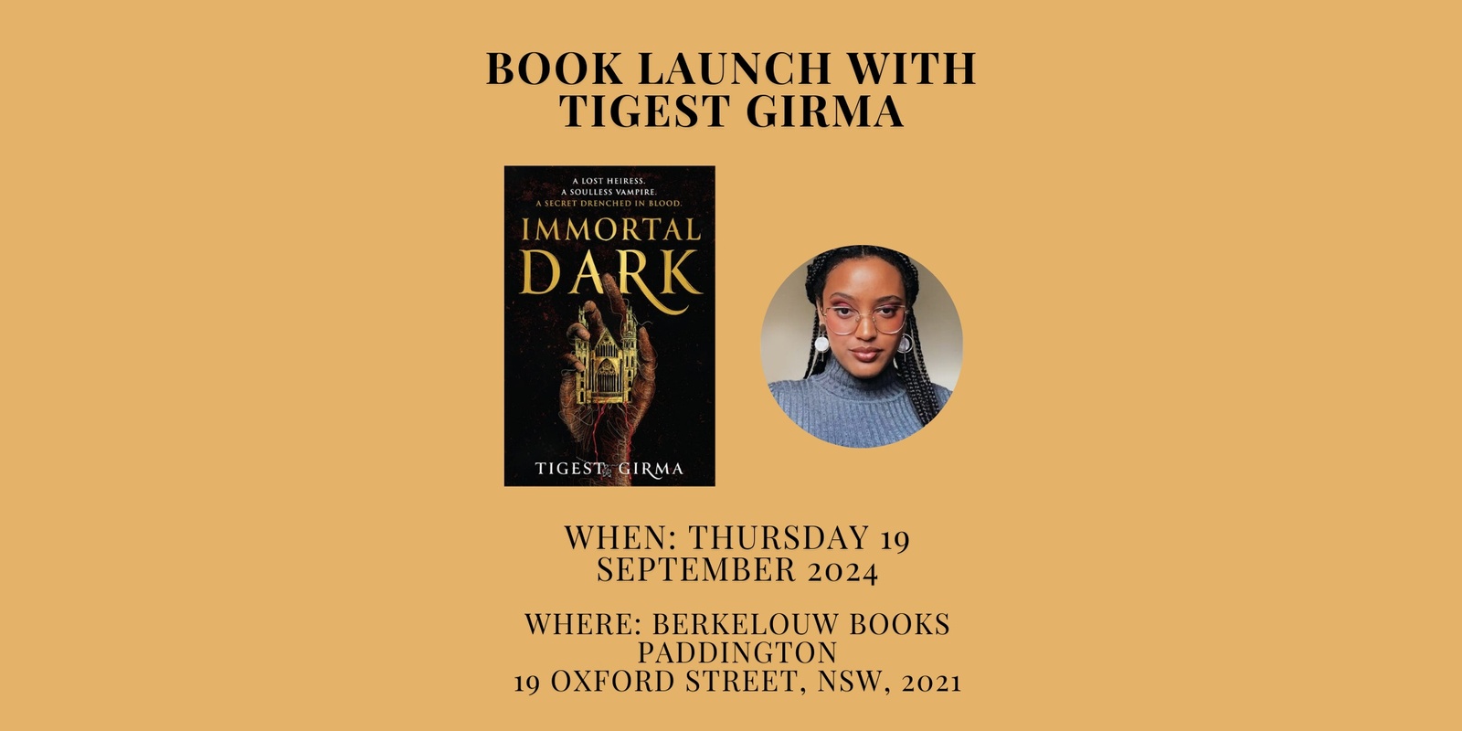 Banner image for Book Launch with Tigest Girma