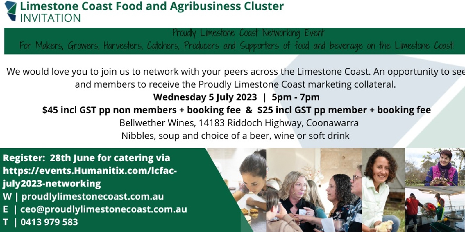 Banner image for Limestone Coast Food and Agribusiness Cluster Networking Event 