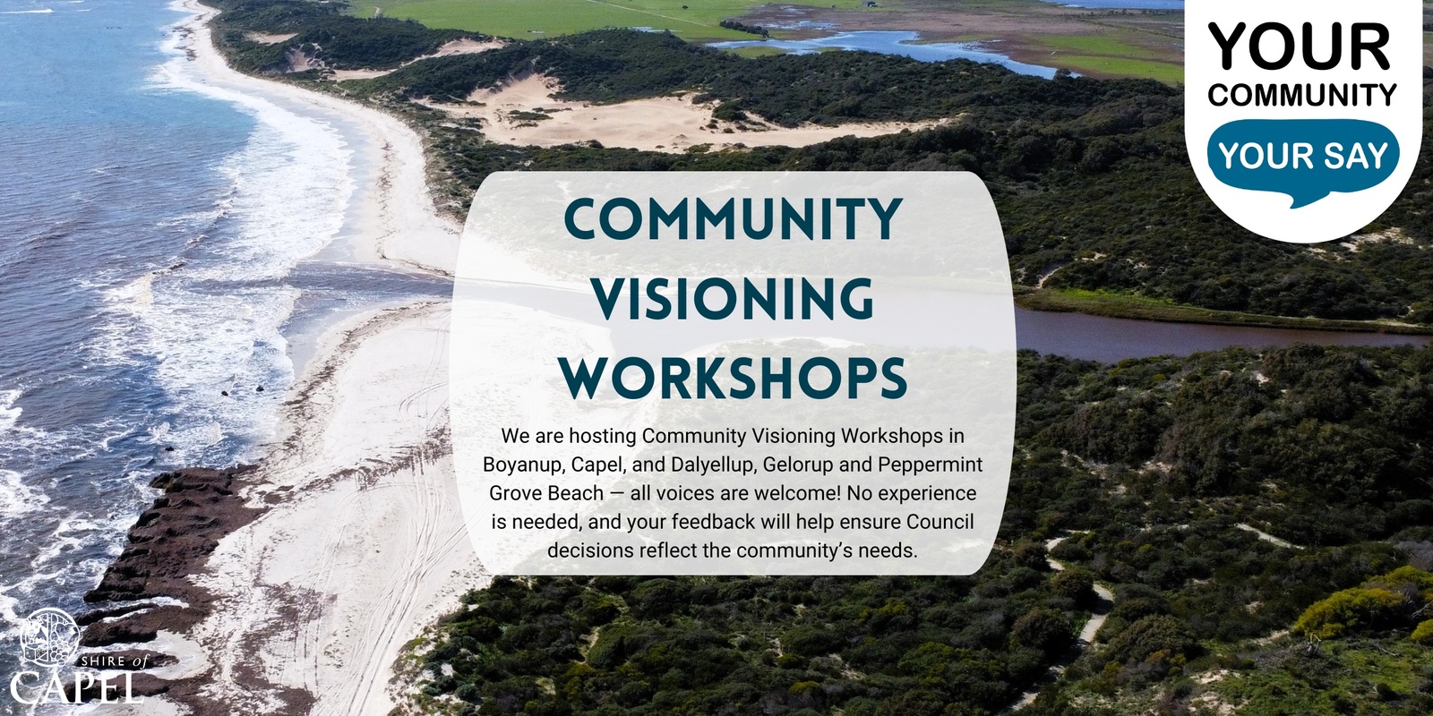 Banner image for Community Visioning Workshops - Peppermint Grove Beach