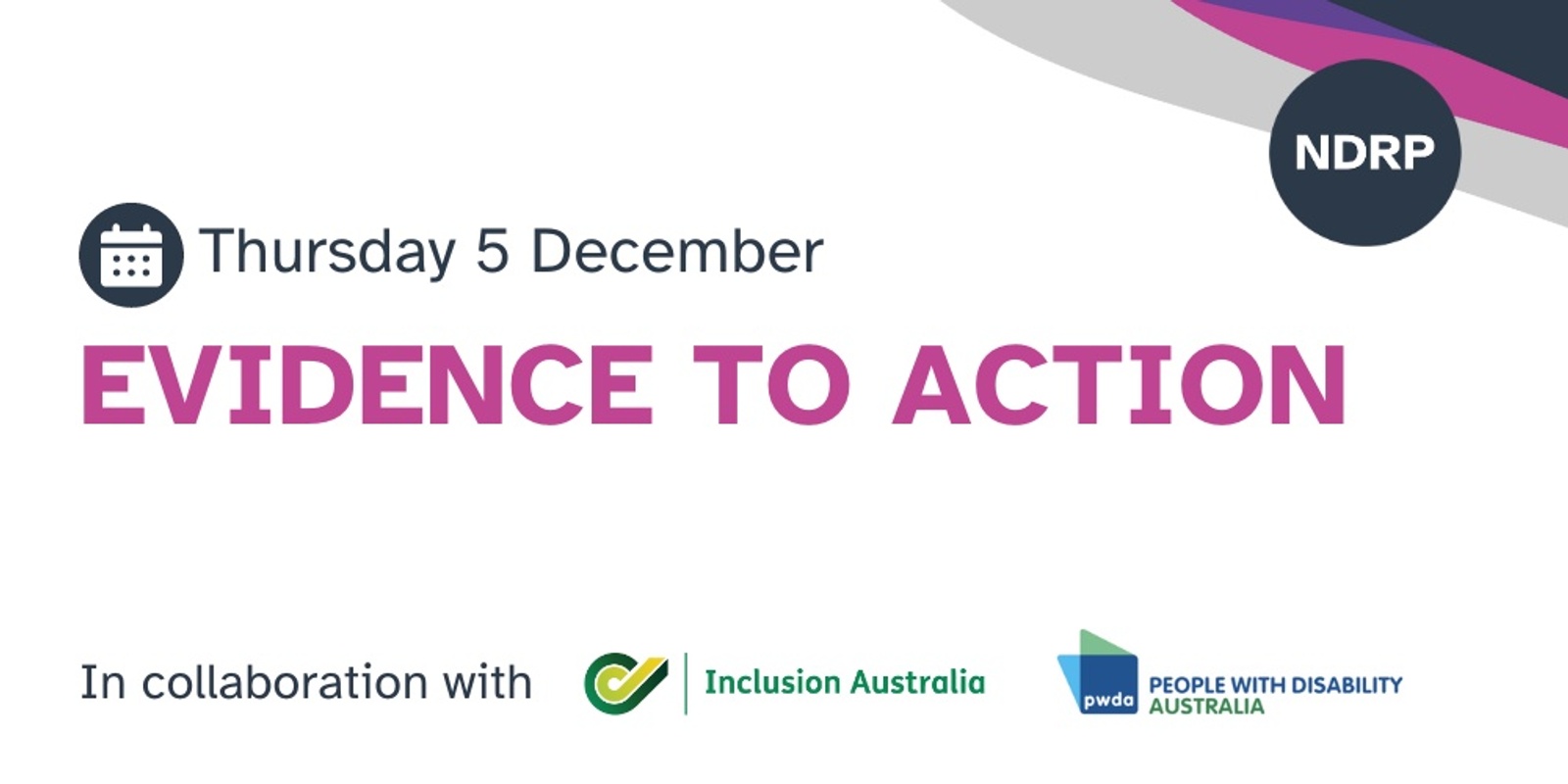 Banner image for NDRP Evidence to Action Collaborative Event: Exploring the evidence to enable the elimination of restrictive practices in Australia