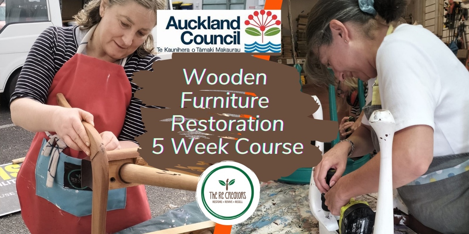 Banner image for Wooden Furniture Restoration- 5 Weeks, West Auckland's RE: MAKER SPACE, Saturday 19 Oct to 23 Nov, 9.30am - 11.30am