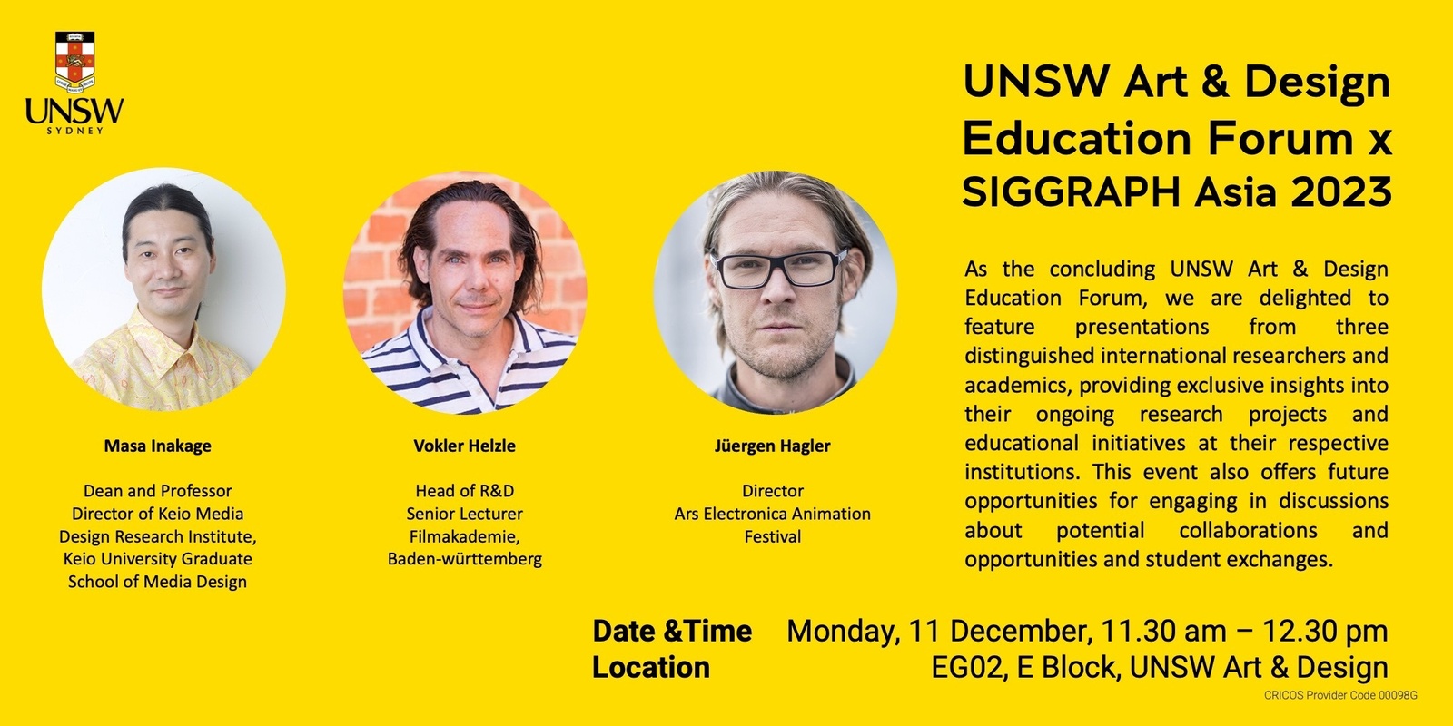 Banner image for UNSW Art & Design x SIGGRAPH Asia 2023 Education Forum