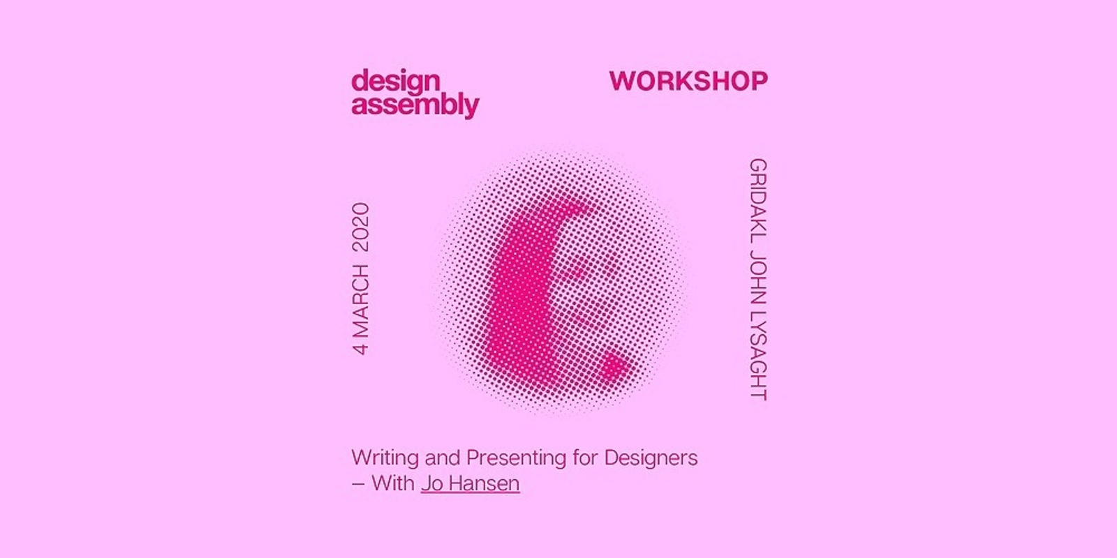 Banner image for Auckland DA Workshop: Writing and Presenting for Designers