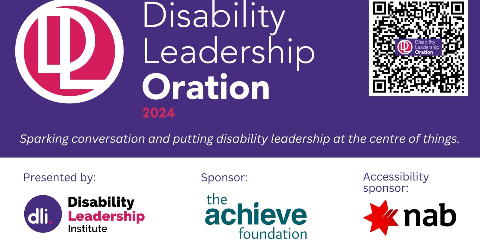 Banner image for The Disability Leadership Oration 2024