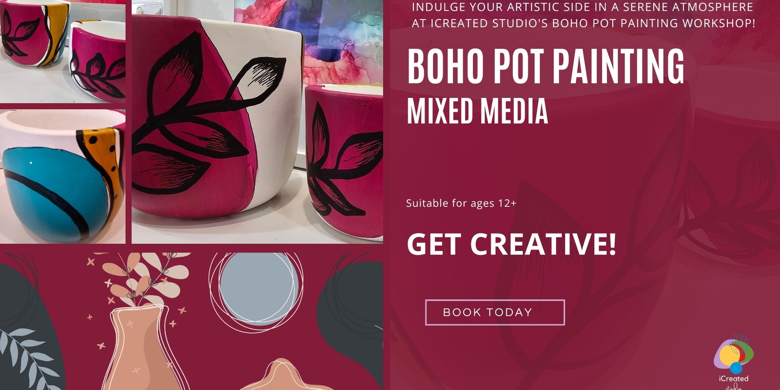 Banner image for Boho Pot Painting Workshop