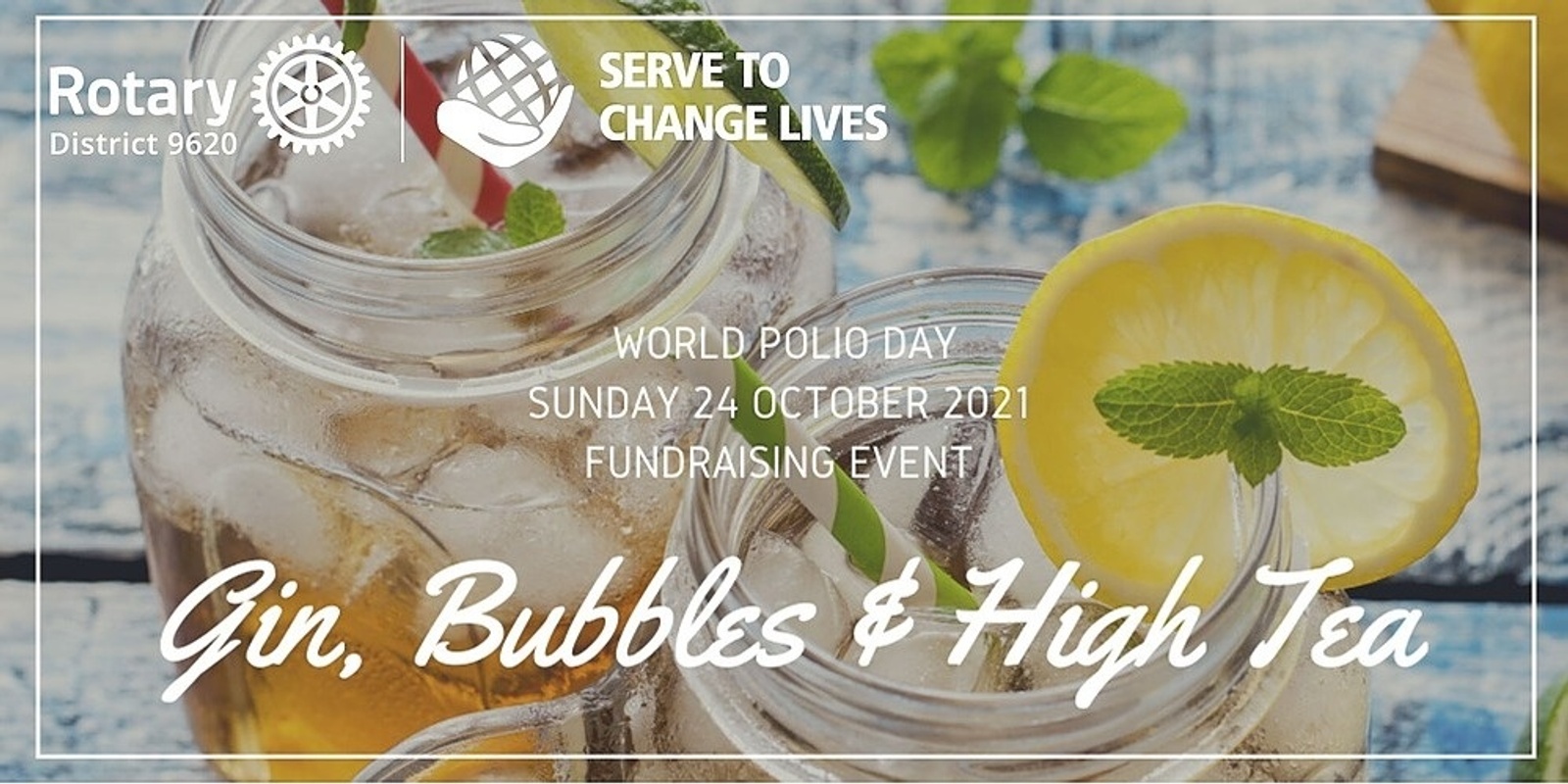 Banner image for World Polio Day Gin, Bubbles and High Tea