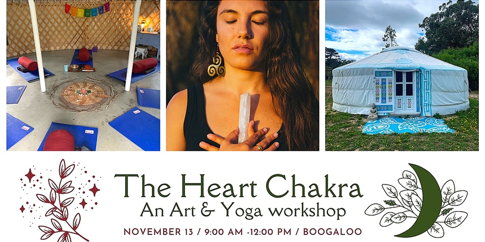 Banner image for The Heart Chakra an art and yoga workshop