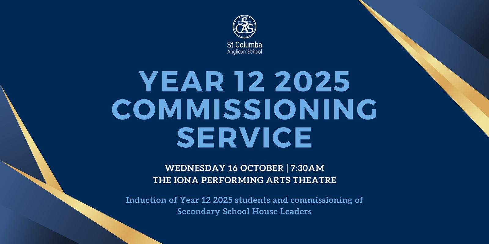 Banner image for Year 12 2025 Commissioning Service