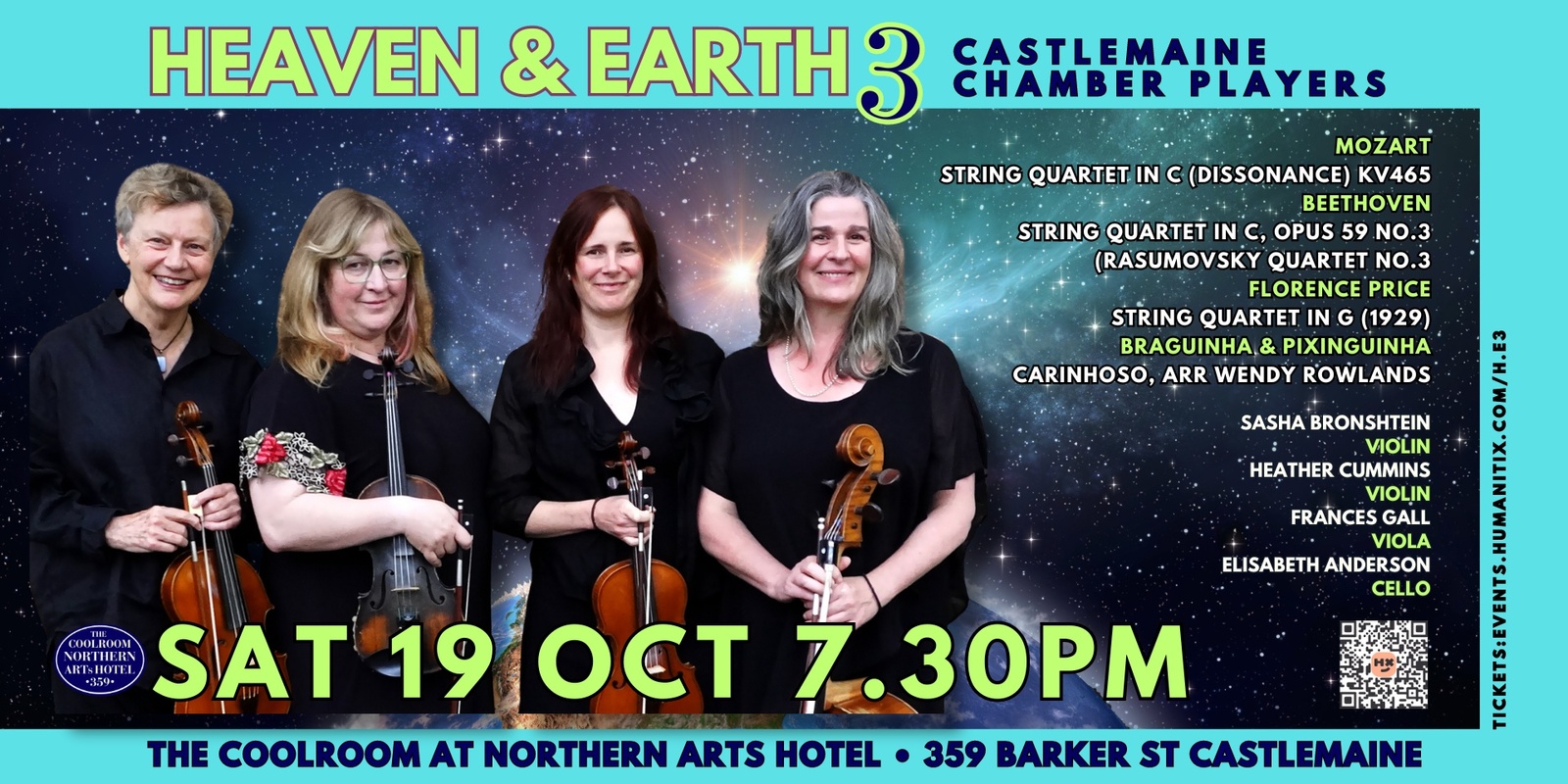 Banner image for HEAVEN & EARTH 3 with Castlemaine Chamber Players