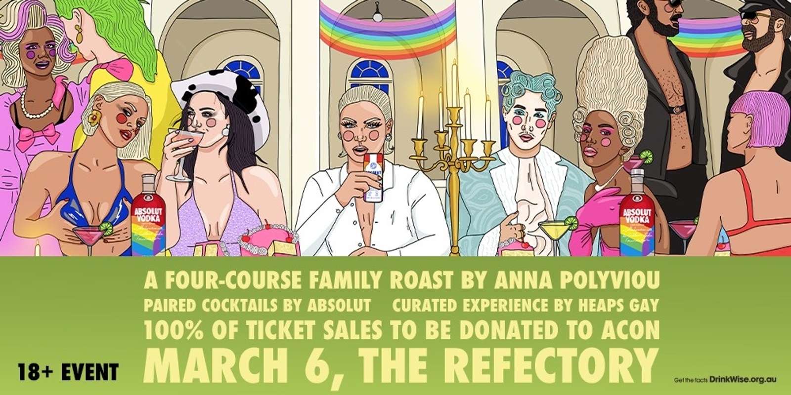 Banner image for Absolut & Heaps Gay Presents The Roast 