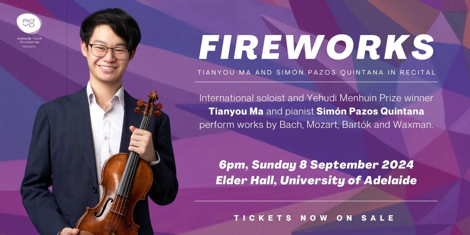 Banner image for Fireworks: Tianyou Ma and Simón Pazos Quintana in Recital