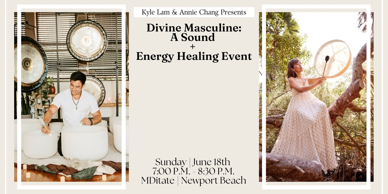 Banner image for Divine Masculine: A Sound + Energy Healing Event w/Annie Chang + CBD (Newport Beach)