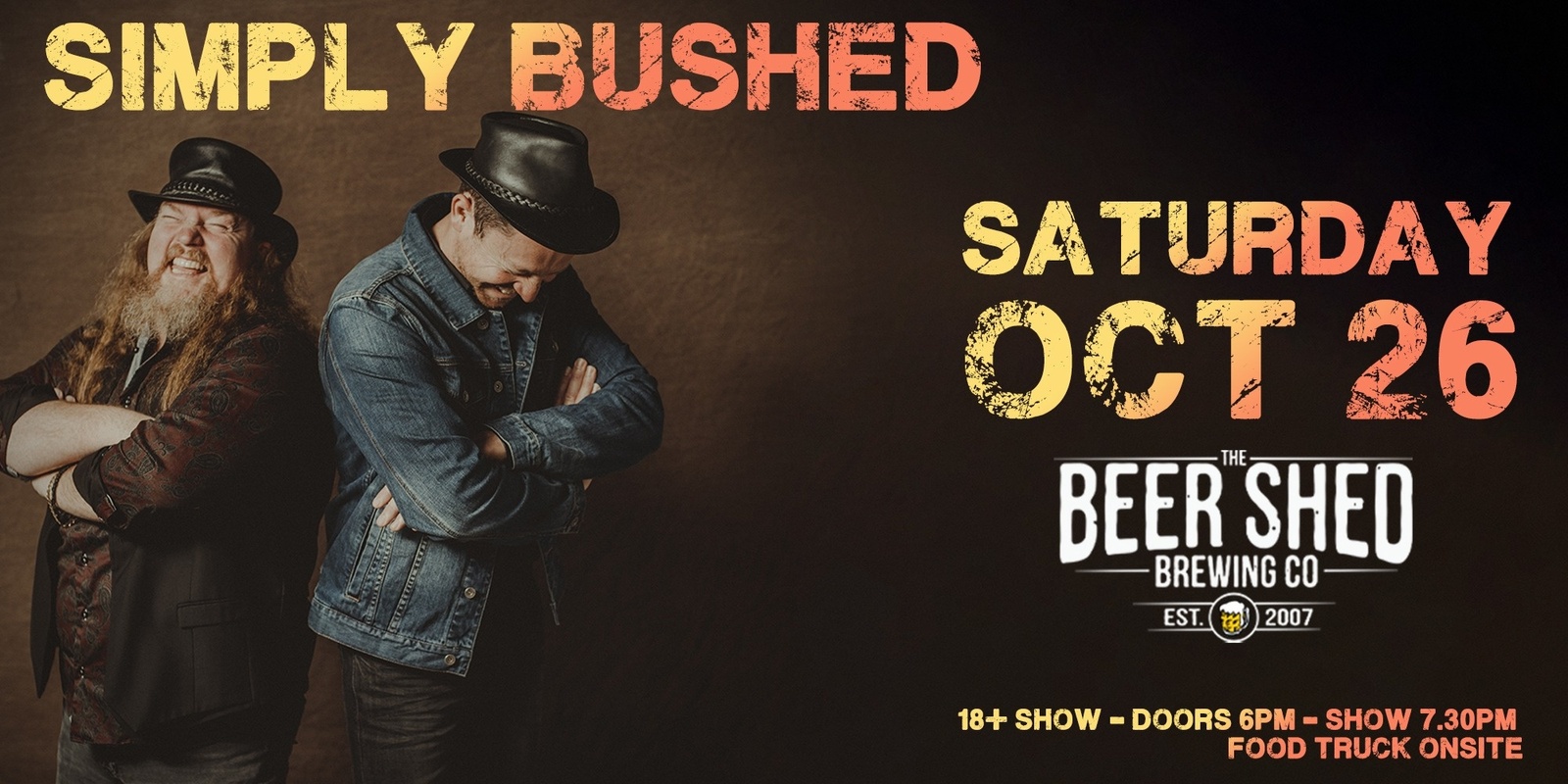 Banner image for Simply Bushed Live at The Beer Shed