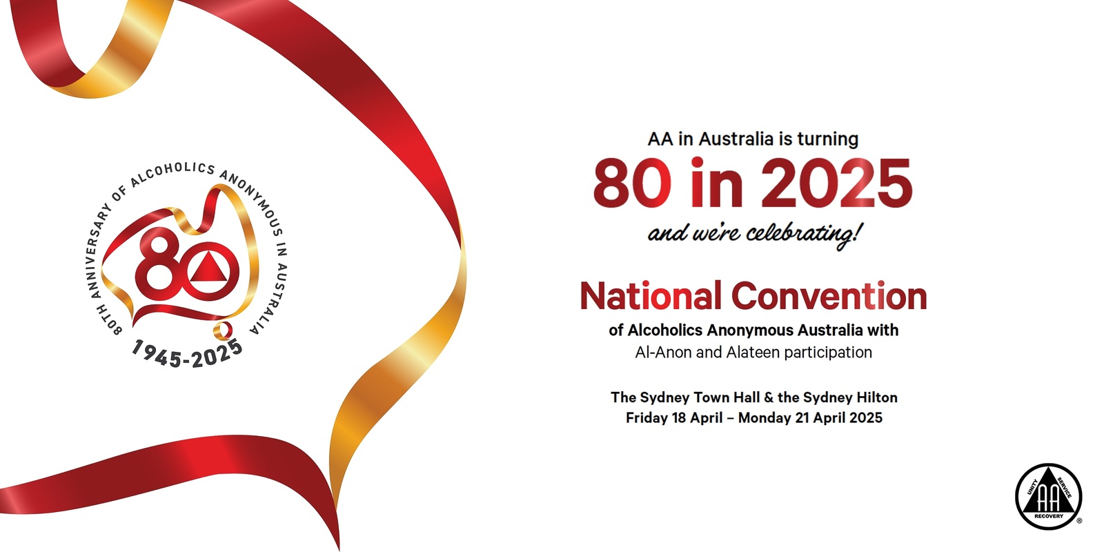 Banner image for AA80 National Convention 2025 – From Pioneers to 80 Years