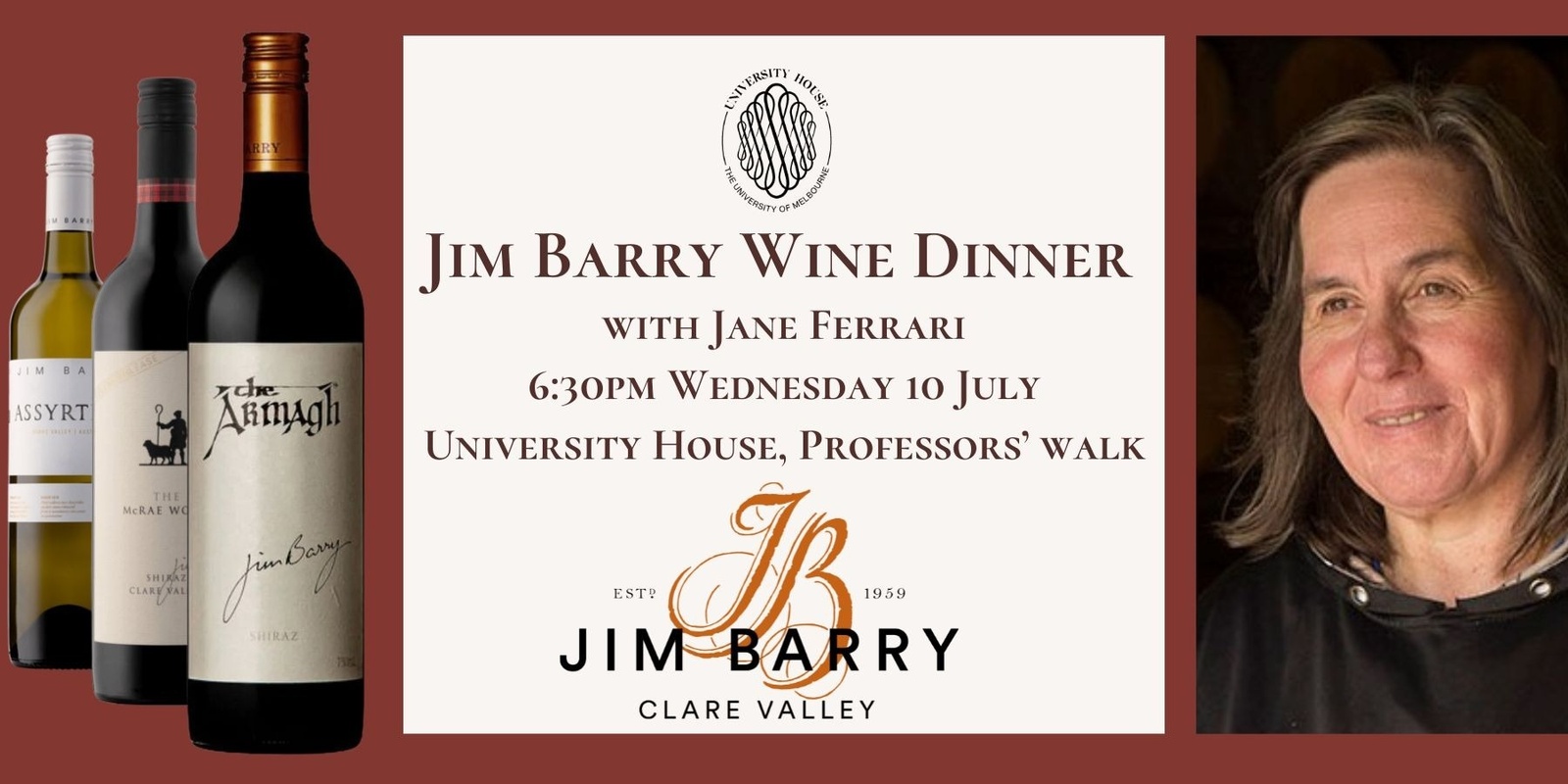Banner image for Jim Barry Wine Dinner with Jane Ferrari