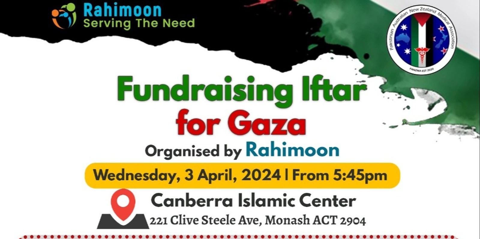 Banner image for Fundraising Iftar for Gaza - Canberra