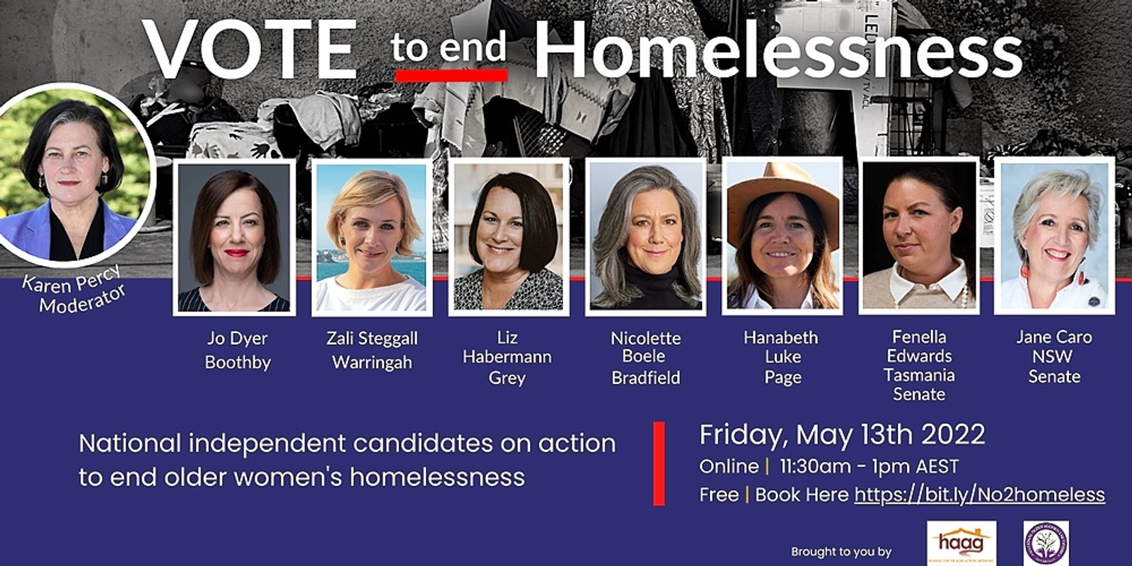 Vote to end Homelessness: National Independent Candidates on Action to End Homelessness of Older Women