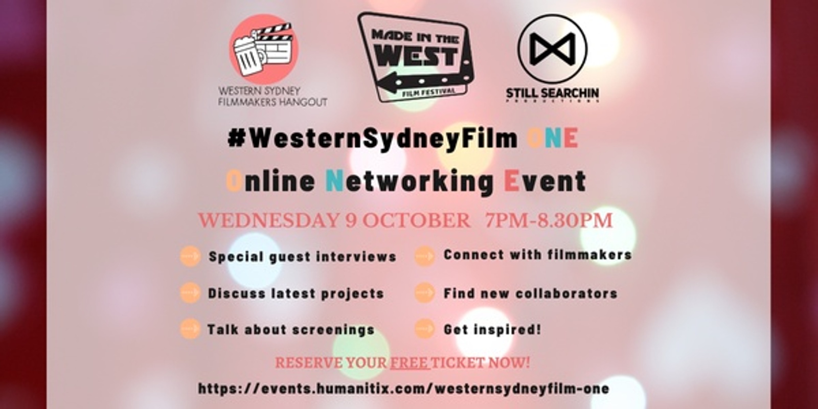 Banner image for #WesternSydneyFilm Online Networking Event - October 2024