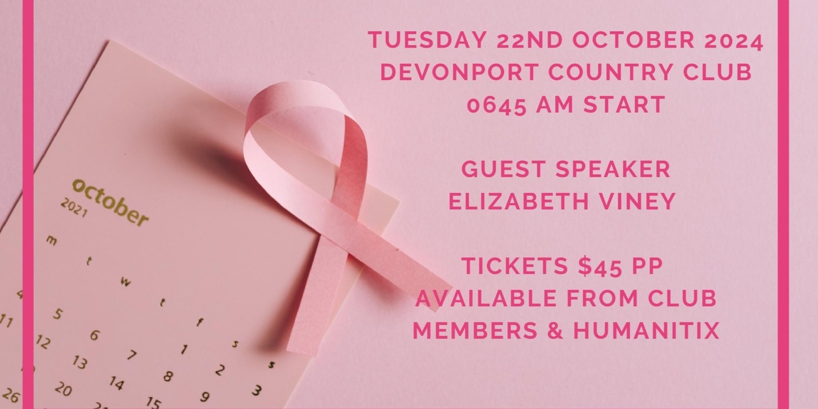 Banner image for Zonta's Breast Cancer Awareness Breakfast 2024