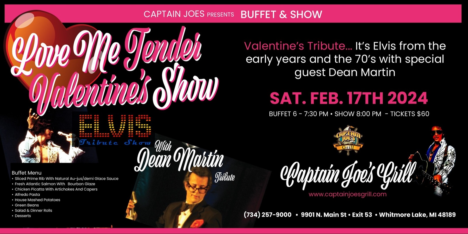 Banner image for ELVIS / DEAN MARTIN TRIBUTE VALENTINES SPECIAL