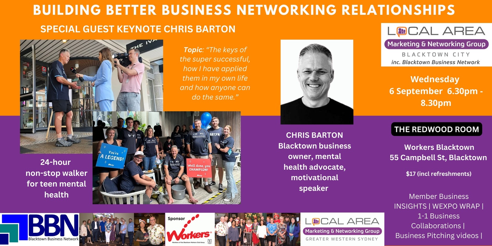 Banner image for 6 September: Blacktown City Networking (BBN) - Building Better Business Relationships