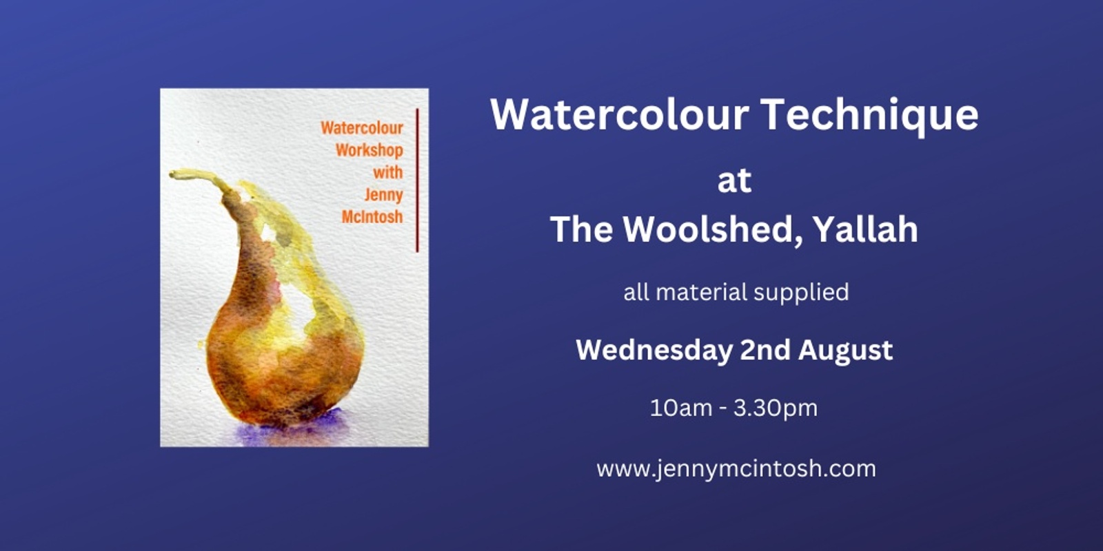Banner image for Watercolour Technique - The Woolshed, Yallah