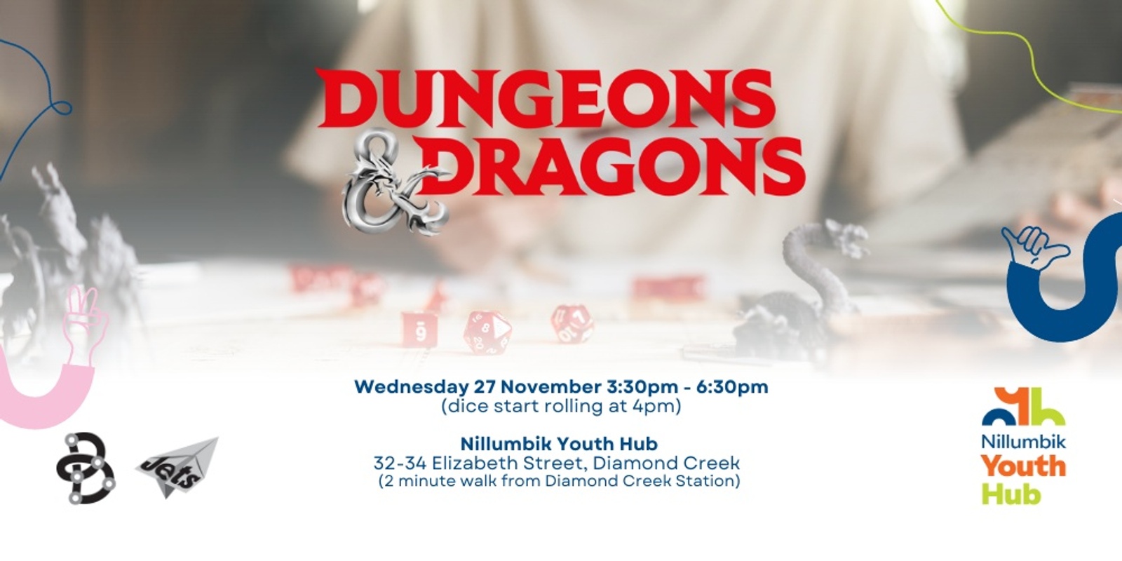 Banner image for Dungeons & Dragons at the Youth Hub