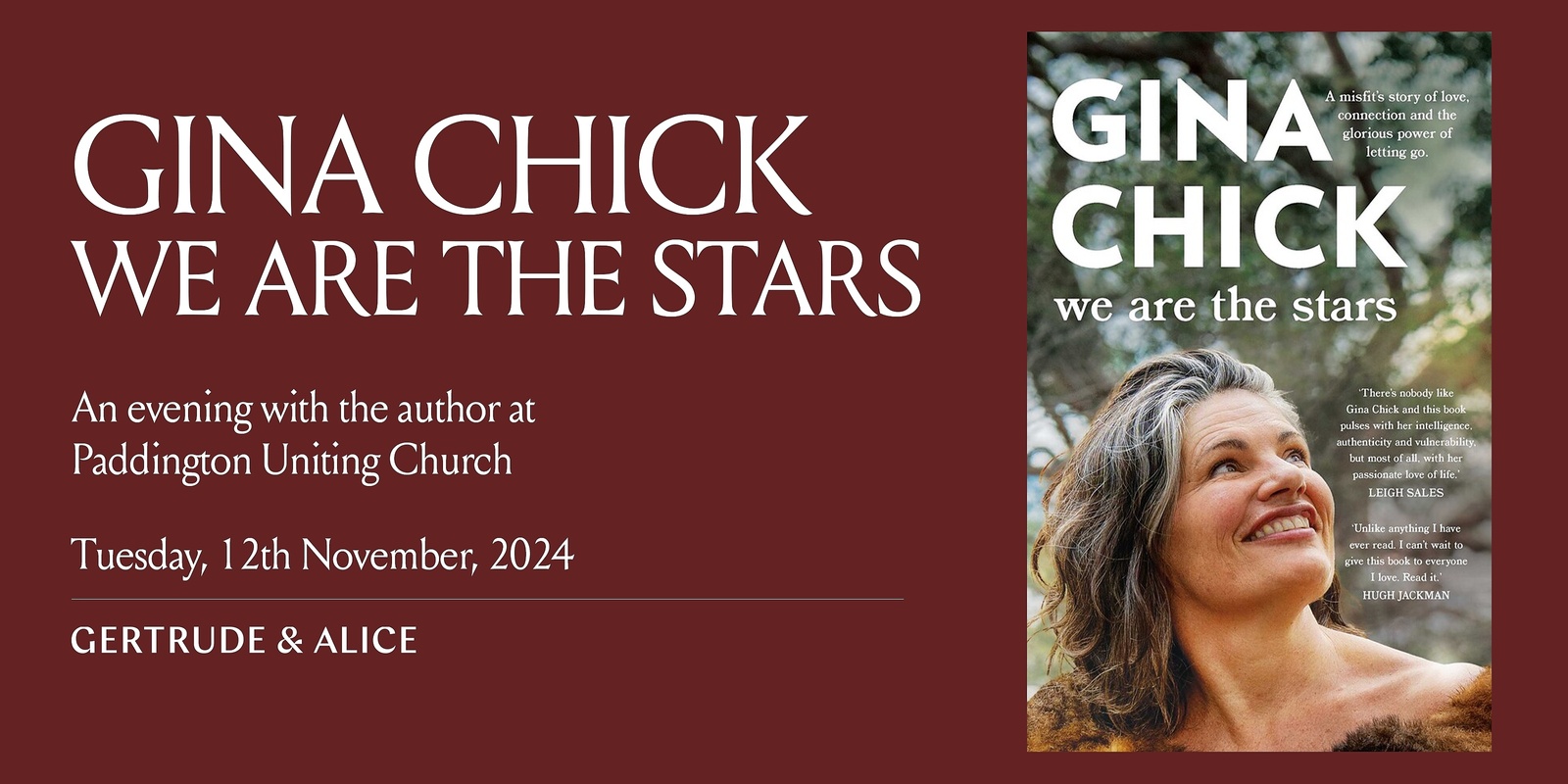 Banner image for Gina Chick: An Evening with the Author