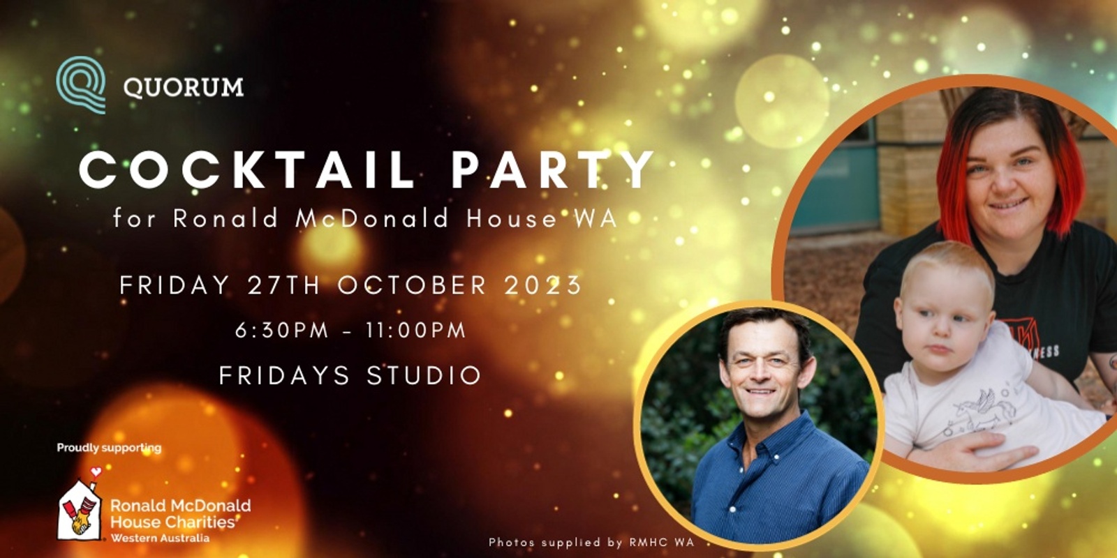 Banner image for Quorum Cocktail Party for Ronald McDonald House WA