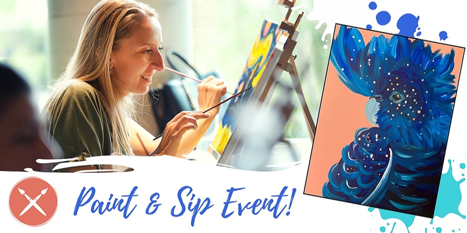 Banner image for Paint & Sip Event: Blue Cockatoo 11/03/23